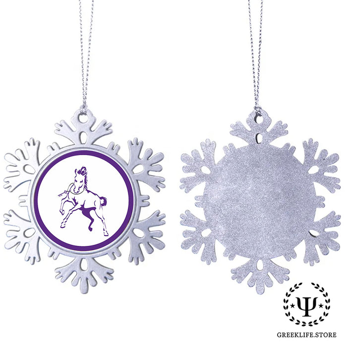 Sigma Lambda Beta Christmas Ornament - Snowflake Metal