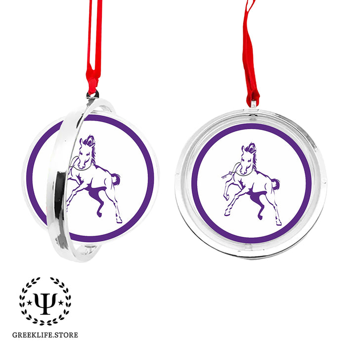 Sigma Lambda Beta Christmas Reversible Flat Round Ornament