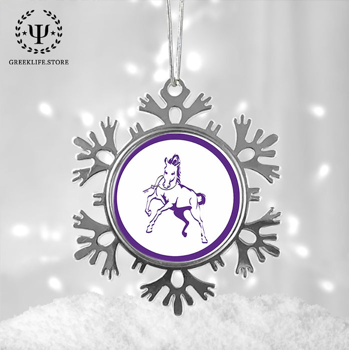 Sigma Lambda Beta Christmas Ornament - Snowflake Metal