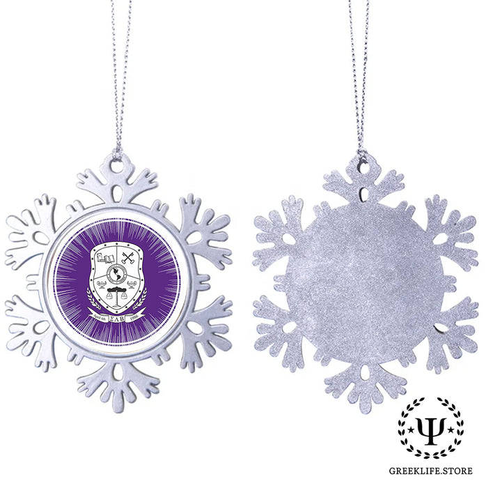 Sigma Lambda Beta Christmas Ornament - Snowflake Metal