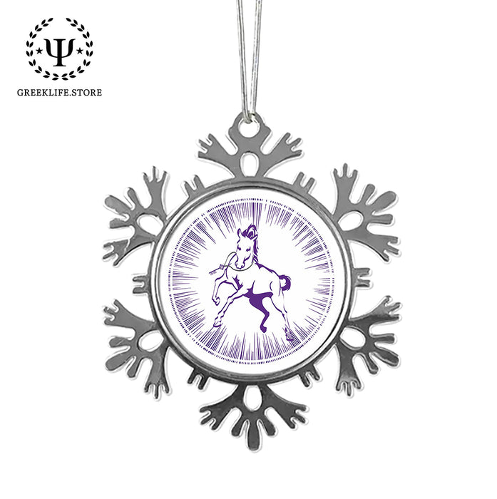 Sigma Lambda Beta Christmas Ornament - Snowflake Metal