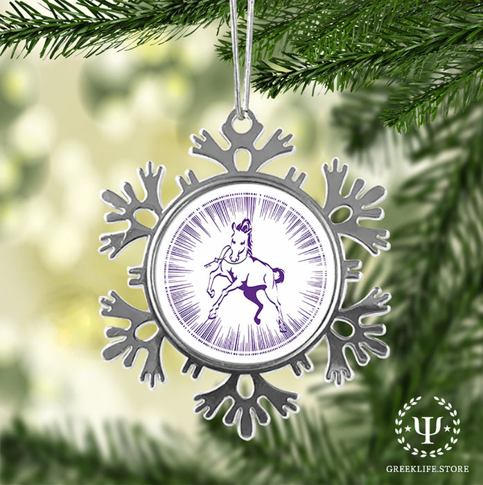 Sigma Lambda Beta Christmas Ornament - Snowflake Metal