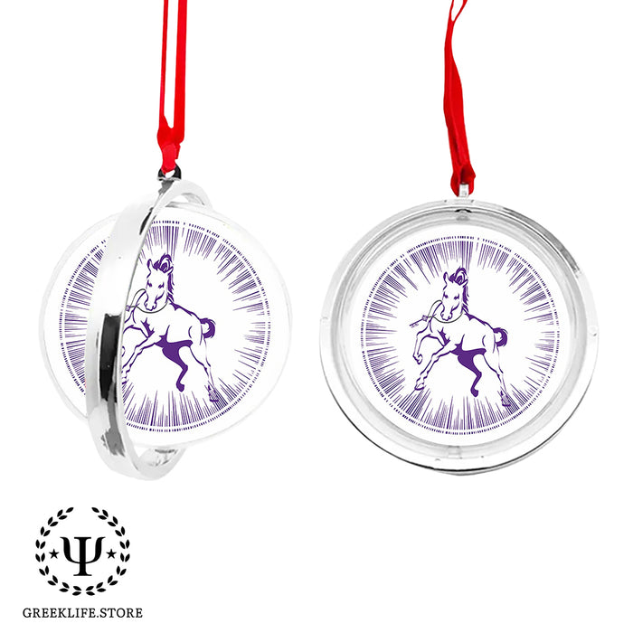 Sigma Lambda Beta Christmas Reversible Flat Round Ornament