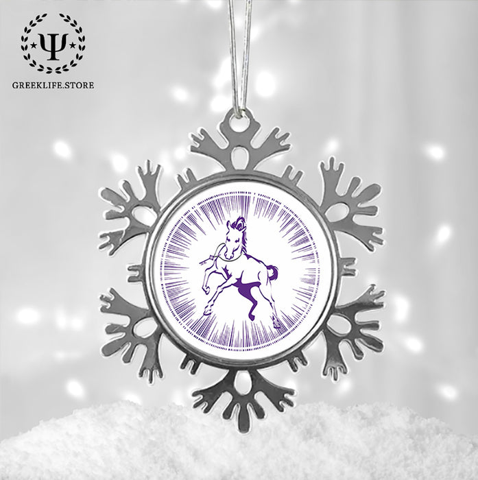 Sigma Lambda Beta Christmas Ornament - Snowflake Metal