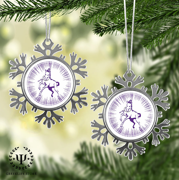 Sigma Lambda Beta Christmas Ornament - Snowflake Metal