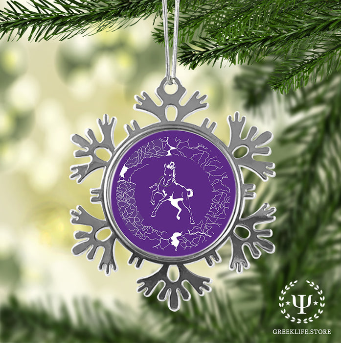 Sigma Lambda Beta Christmas Ornament - Snowflake Metal