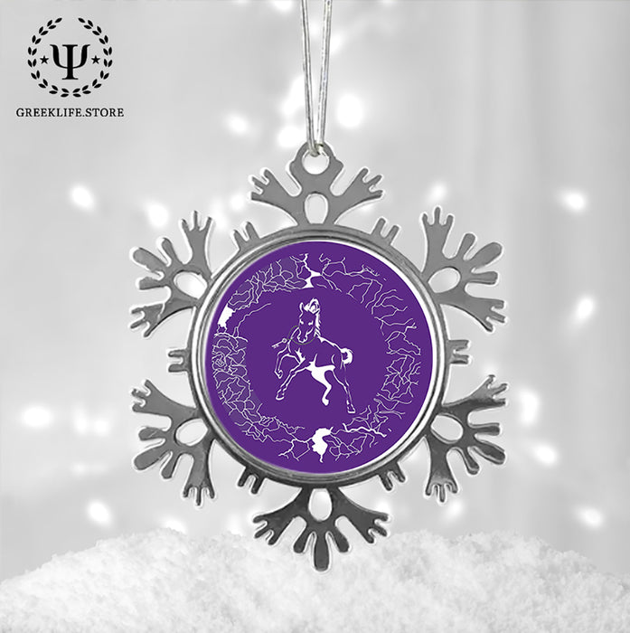 Sigma Lambda Beta Christmas Ornament - Snowflake Metal