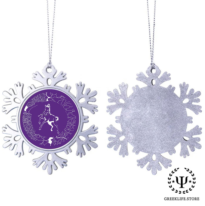 Sigma Lambda Beta Christmas Ornament - Snowflake Metal