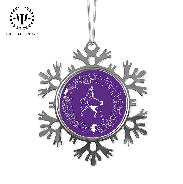 Sigma Lambda Beta Christmas Ornament - Snowflake Metal