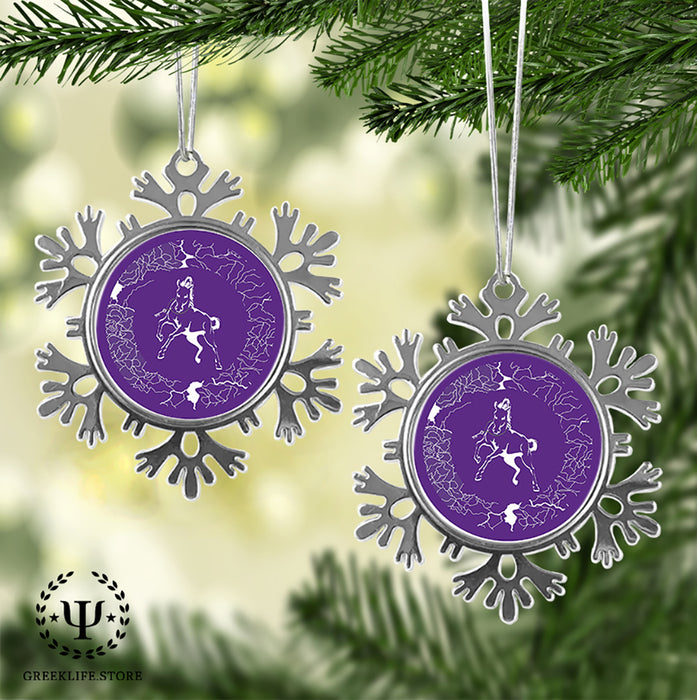 Sigma Lambda Beta Christmas Ornament - Snowflake Metal