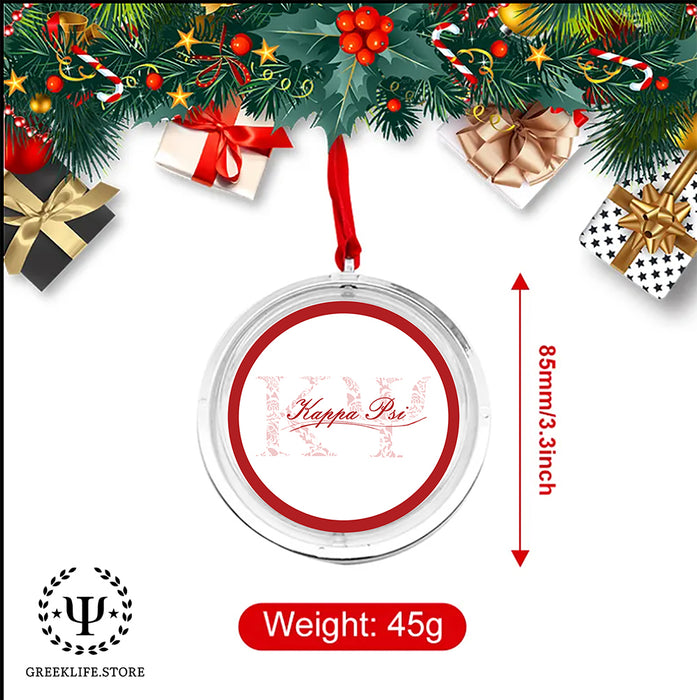 Kappa Psi Christmas Reversible Flat Round Ornament