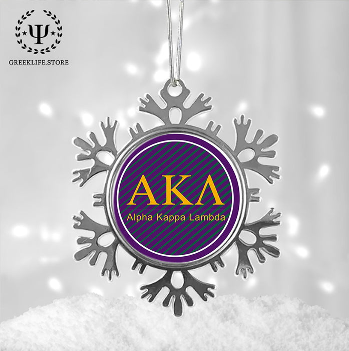 Alpha Kappa Lambda Christmas Ornament - Snowflake Metal