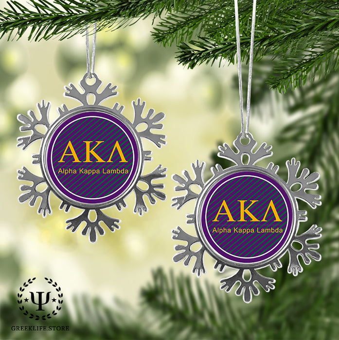 Alpha Kappa Lambda Christmas Ornament - Snowflake Metal