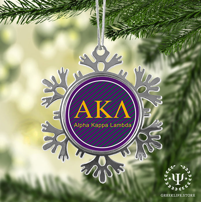 Alpha Kappa Lambda Christmas Ornament - Snowflake Metal