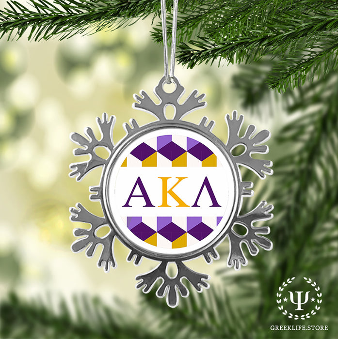 Alpha Kappa Lambda Christmas Ornament - Snowflake Metal