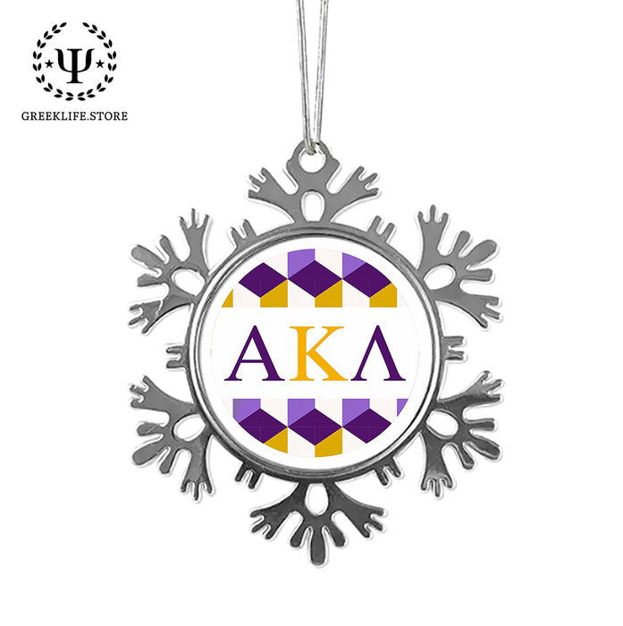 Alpha Kappa Lambda Christmas Ornament - Snowflake Metal