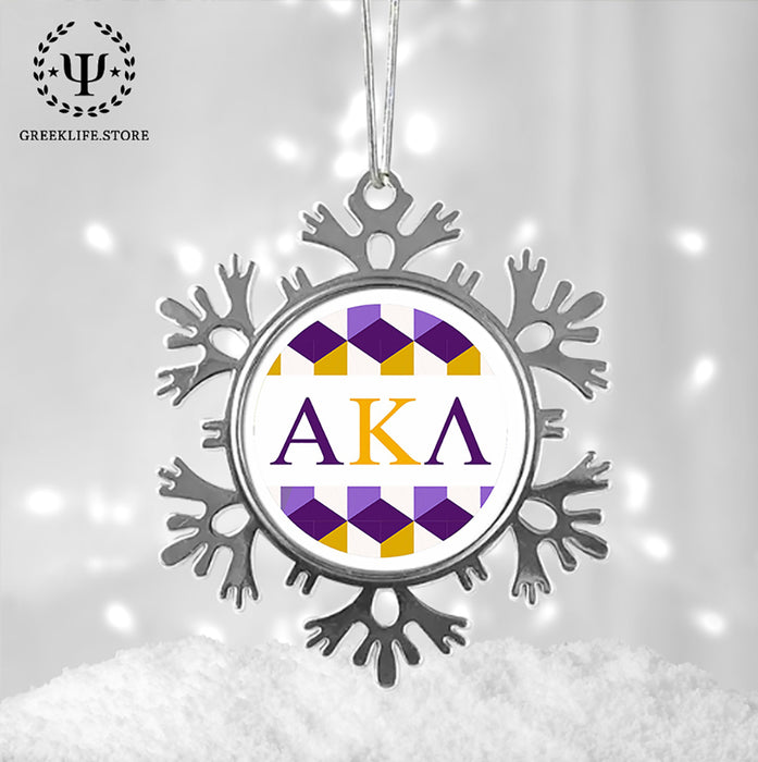 Alpha Kappa Lambda Christmas Ornament - Snowflake Metal