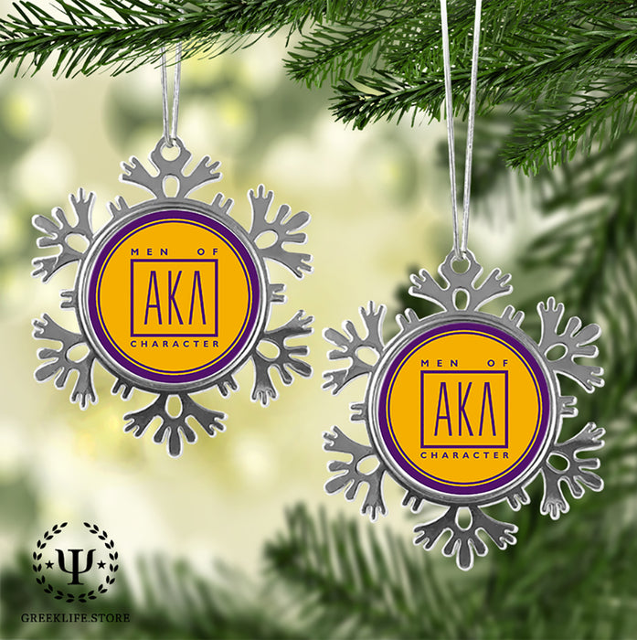 Alpha Kappa Lambda Christmas Ornament - Snowflake Metal