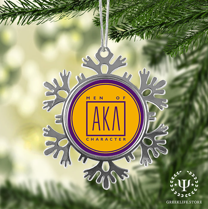 Alpha Kappa Lambda Christmas Ornament - Snowflake Metal