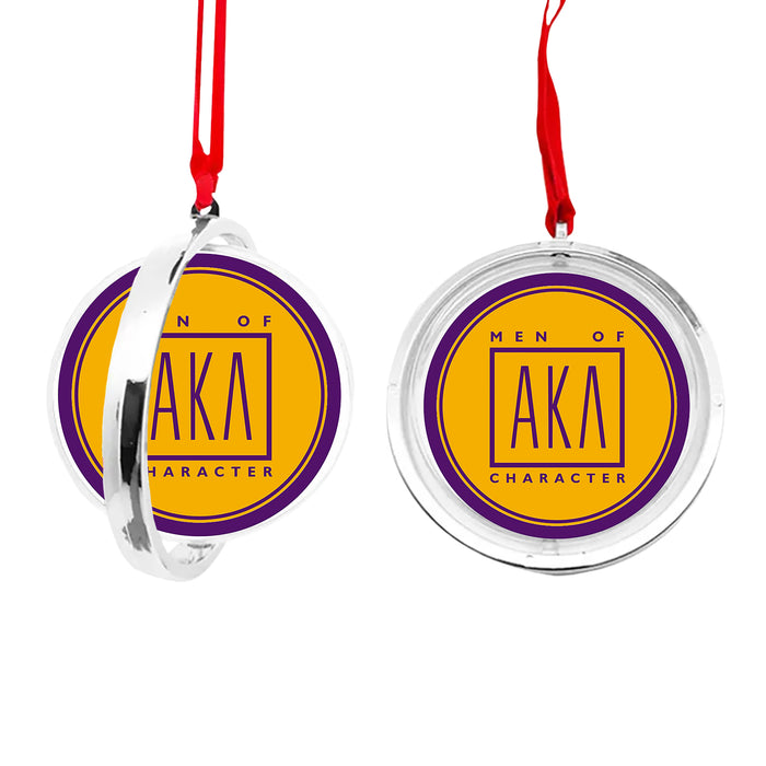 Alpha Kappa Lambda Christmas Reversible Flat Round Ornament