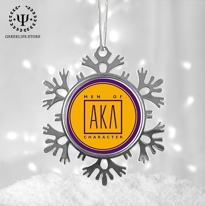 Alpha Kappa Lambda Christmas Ornament - Snowflake Metal