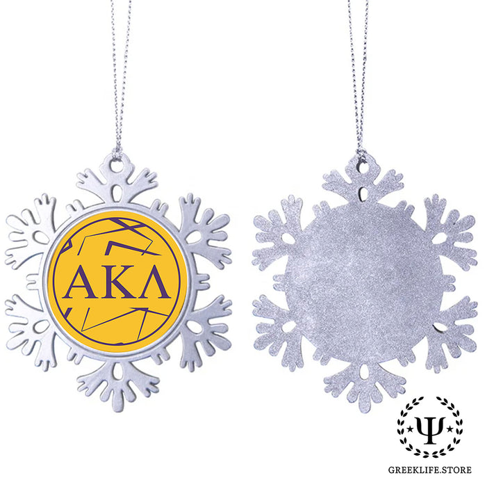 Alpha Kappa Lambda Christmas Ornament - Snowflake Metal