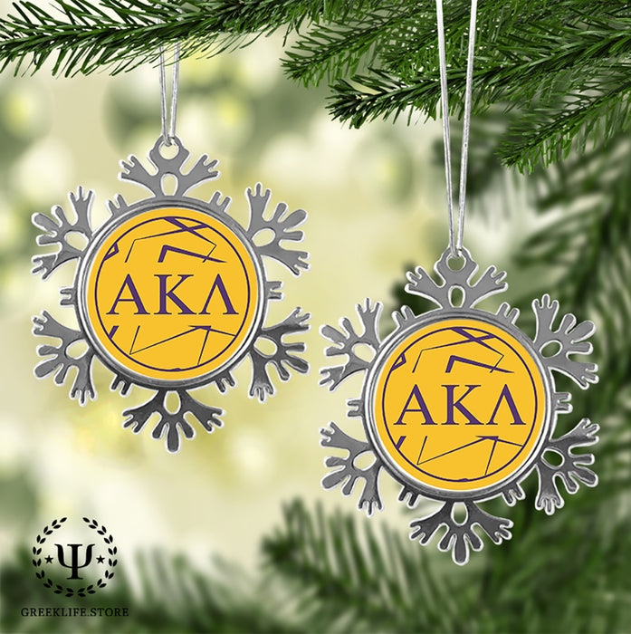 Alpha Kappa Lambda Christmas Ornament - Snowflake Metal