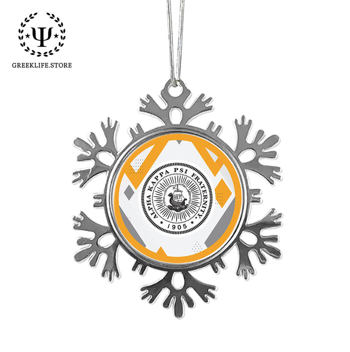 Alpha Kappa Psi Christmas Ornament - Snowflake Metal