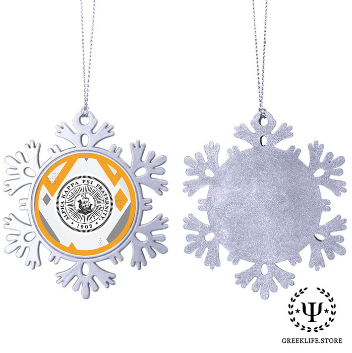 Alpha Kappa Psi Christmas Ornament - Snowflake Metal