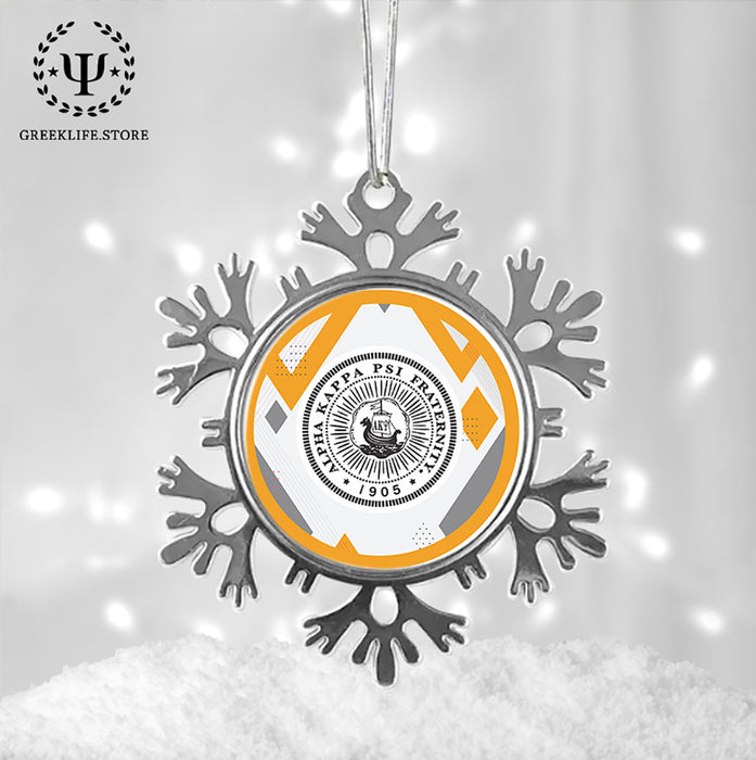 Alpha Kappa Psi Christmas Ornament - Snowflake Metal
