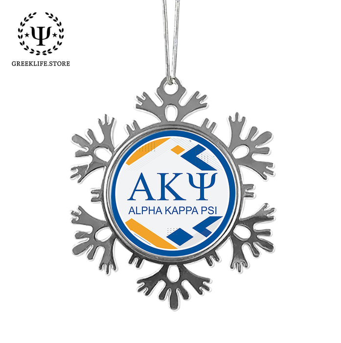 Alpha Kappa Psi Christmas Ornament - Snowflake Metal