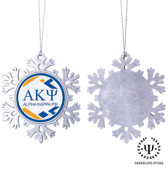 Alpha Kappa Psi Christmas Ornament - Snowflake Metal