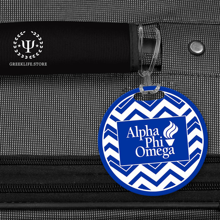 Alpha Phi Omega Luggage Bag Tag (round)