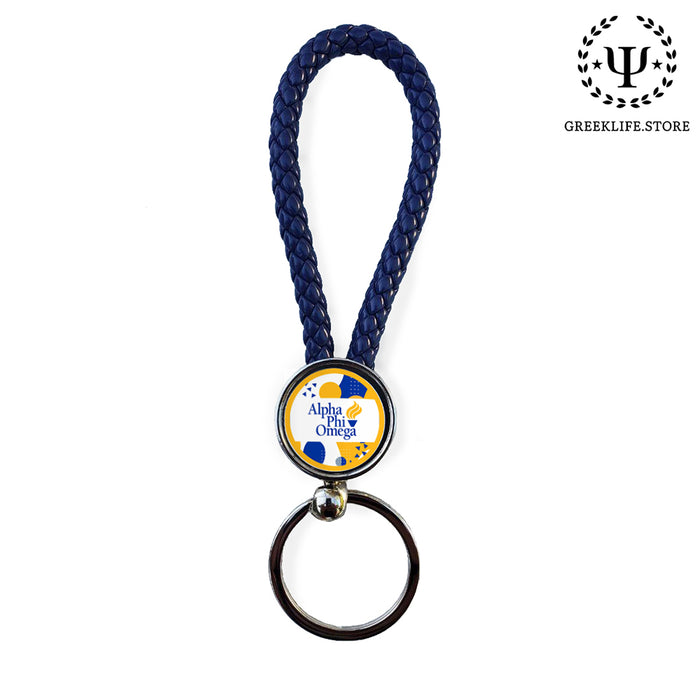 Alpha Phi Omega Key chain round