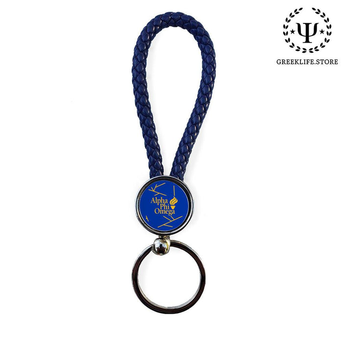 Alpha Phi Omega Key chain round