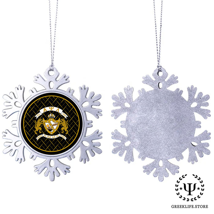Alpha Psi Lambda Christmas Ornament - Snowflake Metal