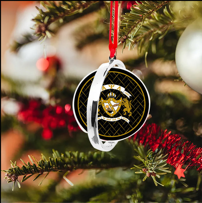 Alpha Psi Lambda Christmas Reversible Flat Round Ornament
