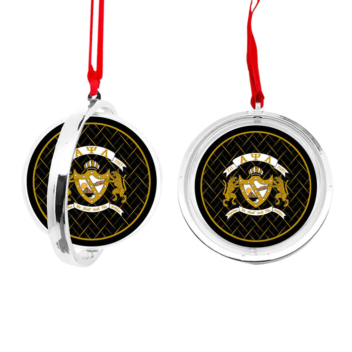 Alpha Psi Lambda Christmas Reversible Flat Round Ornament