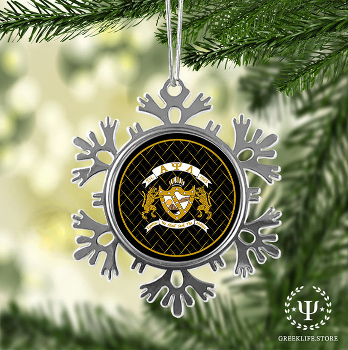 Alpha Psi Lambda Christmas Ornament - Snowflake Metal