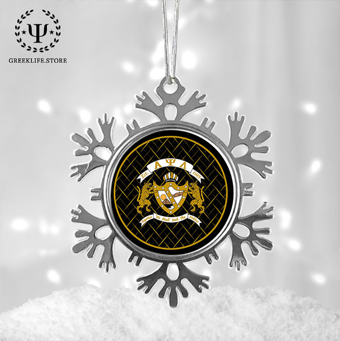 Alpha Psi Lambda Christmas Ornament - Snowflake Metal