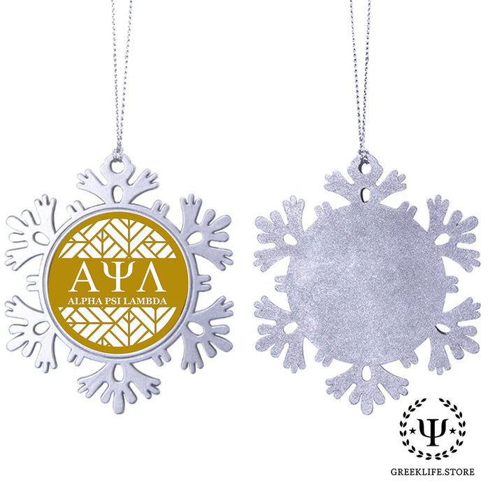 Alpha Psi Lambda Christmas Ornament - Snowflake Metal