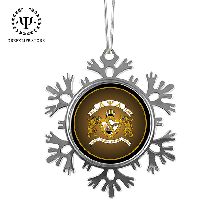 Alpha Psi Lambda Christmas Ornament - Snowflake Metal