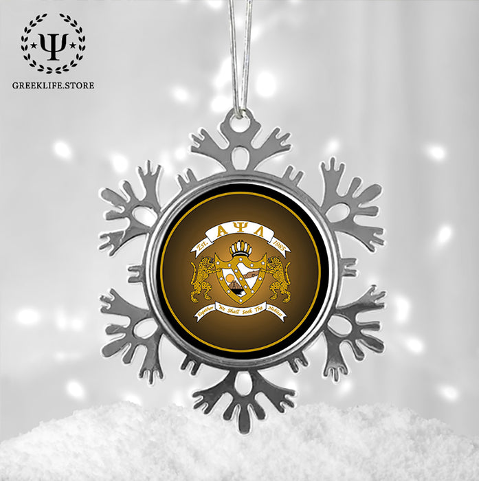 Alpha Psi Lambda Christmas Ornament - Snowflake Metal