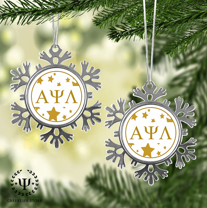 Alpha Psi Lambda Christmas Ornament - Snowflake Metal