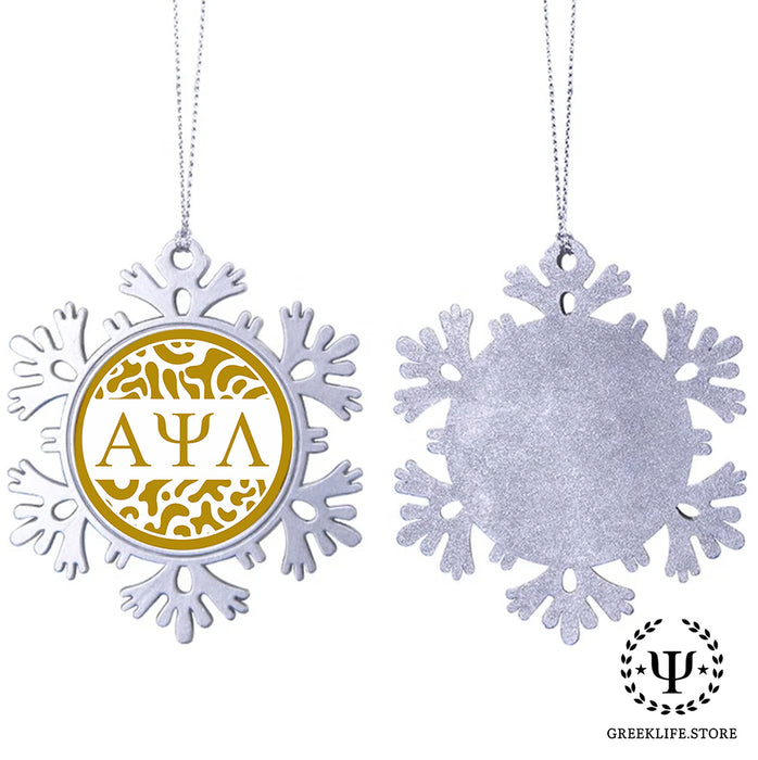 Alpha Psi Lambda Christmas Ornament - Snowflake Metal