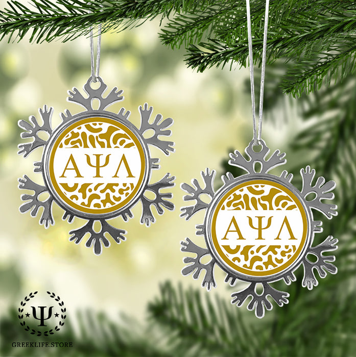 Alpha Psi Lambda Christmas Ornament - Snowflake Metal