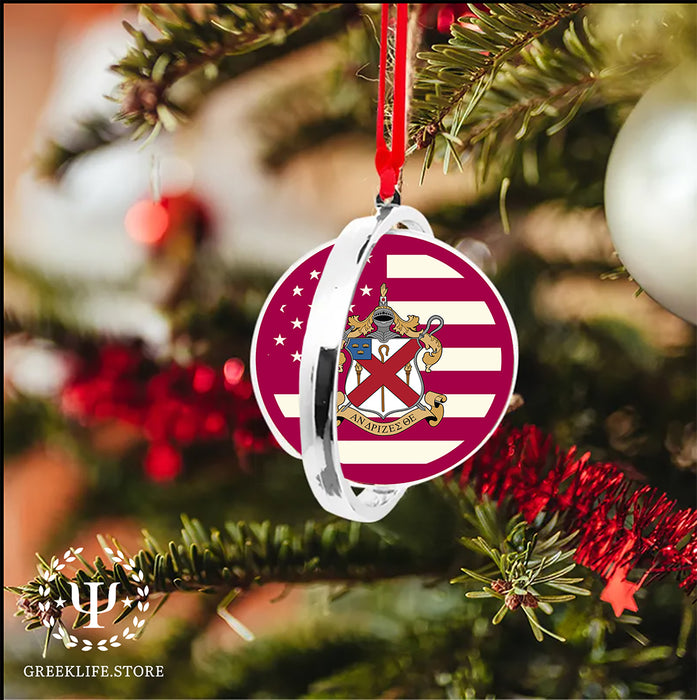 Alpha Chi Rho Christmas Reversible Flat Round Ornament