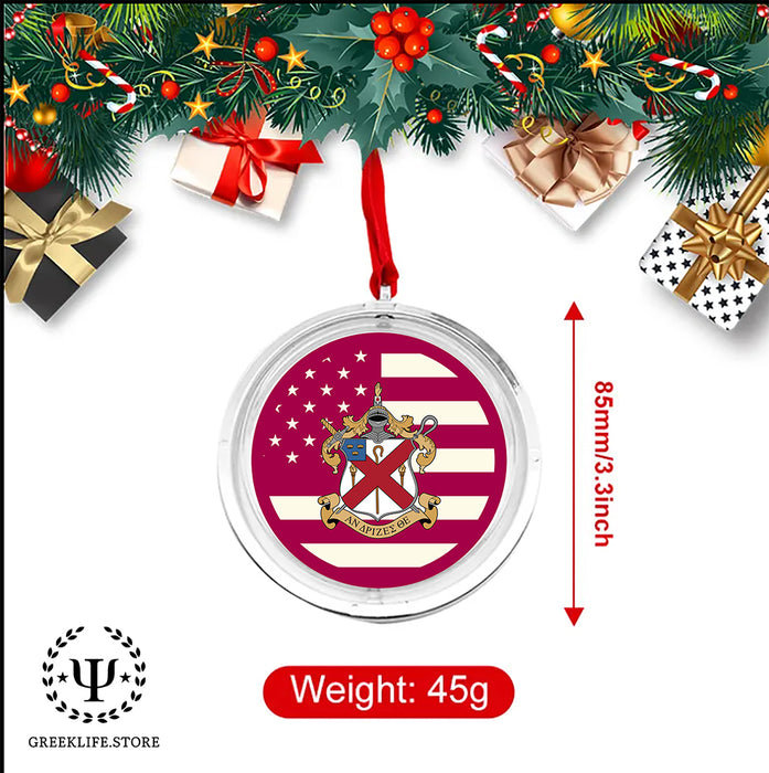 Alpha Chi Rho Christmas Reversible Flat Round Ornament