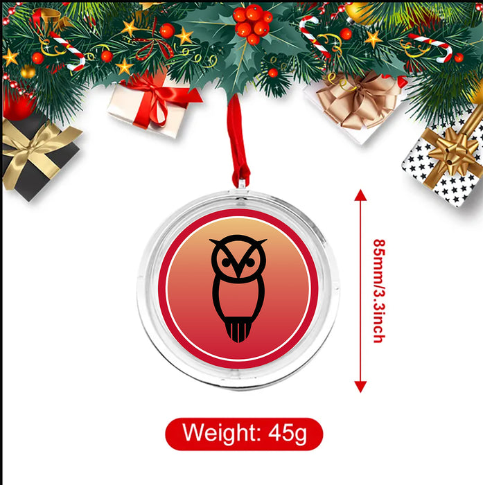 Chi Omega Christmas Reversible Flat Round Ornament