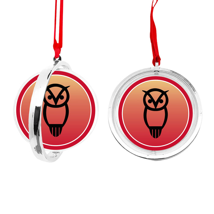 Chi Omega Christmas Reversible Flat Round Ornament